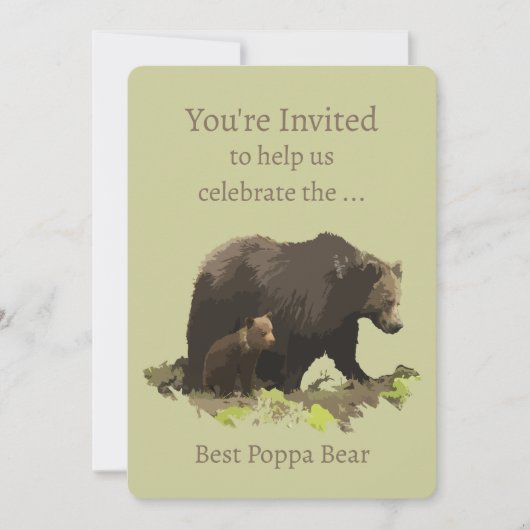 Surprise Retirement Best Poppa Ever Fun Bear Kaart (Voorkant)