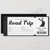 Surprise Road Trip Ticket Cadeaubon Certificaat Kaart (Voorkant / Achterkant)