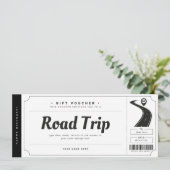 Surprise Roadtrip Ticket Cadeaubon Certificaat Kaart (Staand voorkant)