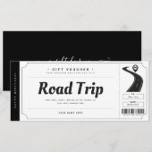 Surprise Roadtrip Ticket Cadeaubon Certificaat Kaart (Voorkant / Achterkant)