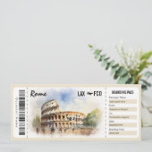 Surprise Rome Boarding Pass Cadeaubon Kaart (Staand voorkant)