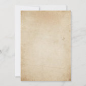 Surprise Rustic 70th Birthday Invitation Vintage Kaart (Achterkant)