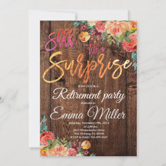 Surprise rustieke pensioenfeest kaart