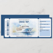 Surprise Ship Cruise Ticket Sjabloon Kaart (Voorkant / Achterkant)