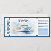 Surprise Ship Cruise Ticket Sjabloon Kaart (Voorkant)