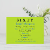 Surprise SIXTIETH Birthday Invitation Kaart (Staand voorkant)