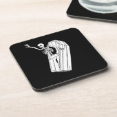 Surprise Skeleton on a  Bier Onderzetter (Linkerzijde)