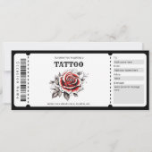Surprise Tattoo Ticket Sjabloon, Kaart (Voorkant)