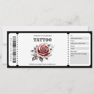 Surprise Tattoo Ticket Sjabloon, Kaart