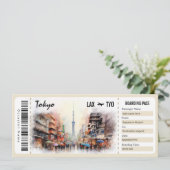 Surprise Tokyo Boarding Pass Cadeaubon INV Kaart (Staand voorkant)