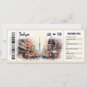 Surprise Tokyo Boarding Pass Cadeaubon INV Kaart (Voorkant)