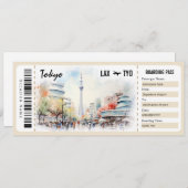 Surprise Tokyo Boarding Pass Cadeaubon INV Kaart (Voorkant / Achterkant)