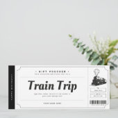 Surprise Treinreis Ticket Cadeaubon Kaart (Staand voorkant)