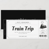 Surprise Treinreis Ticket Cadeaubon Kaart (Voorkant / Achterkant)