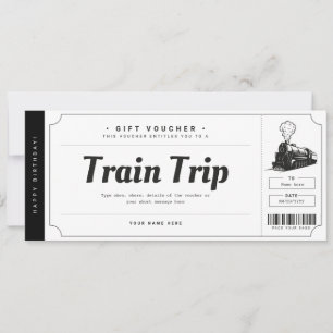 Surprise Treinreis Ticket Cadeaubon Kaart