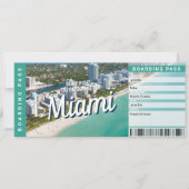 Surprise Trip to Miami Gift Boarding Pass Card Kaart (Voorkant)