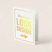 Surprise Ultrasound foto 1e Vaderdag Folie Kaarten (Voorkant)