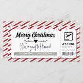 Surprise vakantie cadeaubon Digitaal of Gedrukt Feestdagenkaart (Voorkant / Achterkant)