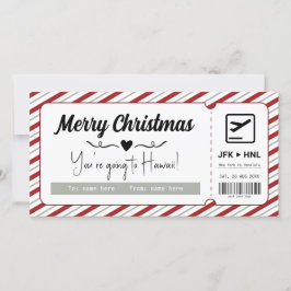 Surprise vakantie cadeaubon Digitaal of Gedrukt Feestdagenkaart