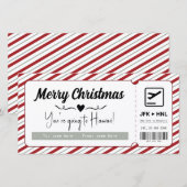 Surprise Vakantie Kerst Voucher Instapkaart (Voorkant / Achterkant)