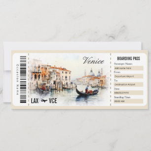 Surprise Venetië Boarding Pass Cadeaubon Kaart