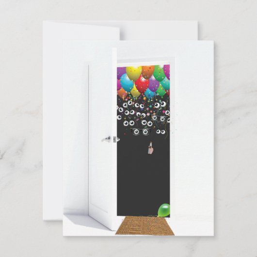 Surprise verjaardagsfeestje deur 21 jaar kaart (Voorkant)