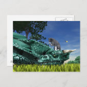 Surprise Visitor - Schattigee kat op het hoofd van Briefkaart (Voorkant / Achterkant)