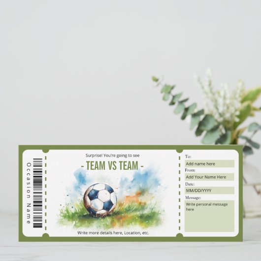 Surprise Voetbal Game Cadeaubon Kaart (Staand voorkant)