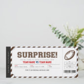 Surprise Voetbalwedstrijd Stadion Cadeaubiljet Kaart (Staand voorkant)