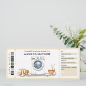 Surprise Washing Machine Gift Certificate  Kaart (Staand voorkant)
