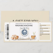 Surprise Washing Machine Gift Certificate  Kaart (Voorkant / Achterkant)