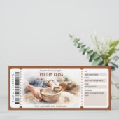 Surprise Waterverf Pottery Class Cadeaubon Kaart (Staand voorkant)