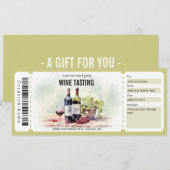 Surprise Wine Tasting Cadeaubon Sjabloon Kaart (Voorkant / Achterkant)