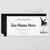 Surprise Zoo Gift Ticket Voucher Certificate (Voorkant / Achterkant)