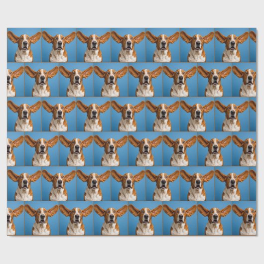 Surprised Basset Hound Cadeaupapier (Vlak)