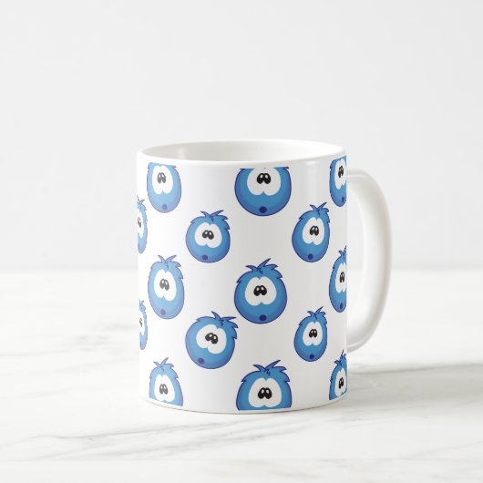Surprised Blue Sneezie Patterned Koffiemok (Voorkant rechts)
