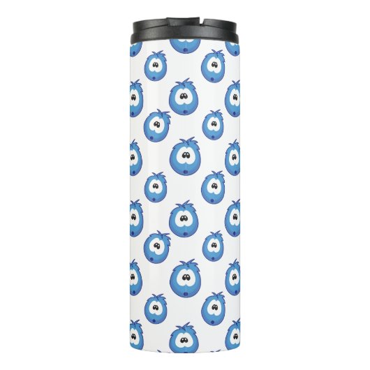 Surprised Blue Sneezie Patterned Thermosbeker (Achterkant)