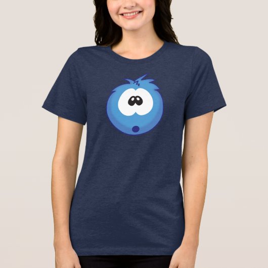 Surprised Blue Sneezie Tri-Blend Shirt (Voorkant)