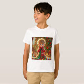 Surprised Boy Christmas Magic - Kinder feestelijke T-shirt (Voorkant volledig)