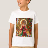 Surprised Boy Christmas Magic - Kinder feestelijke T-shirt (Voorkant)