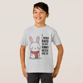 Surprised Bunny T-Shirt – Schattigee Bunny Reactie (Voorkant volledig)