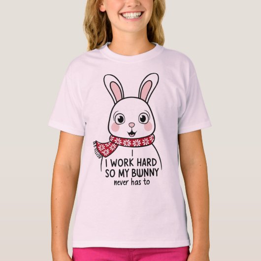 Surprised Bunny T-Shirt – Schattigee Bunny Reactie (Voorkant)