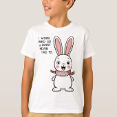 Surprised Bunny T-Shirt – Schattigee Bunny Reactie (Voorkant)