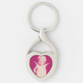 Surprised Cherub Heart Sleutelhanger