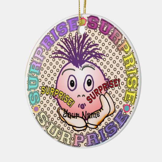 Surprised Face  Keramisch Ornament (Links)