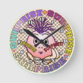 Surprised Face Ronde Klok (Voorkant)