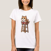 Surprised Lifeguard Cat T-shirt (Voorkant)