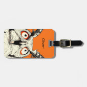 Surprised Owl Illustration Bagagelabel (Voorkant horizontaal)