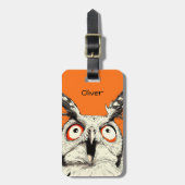 Surprised Owl Illustration Bagagelabel (Voorkant verticaal)