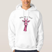 Surprised Pink Giraffe Hoodie (Voorkant)